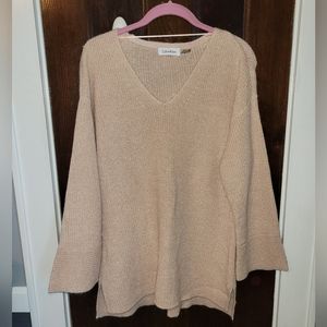 Calvin Klein Dusty Pink Mauve Shimmer Sweater